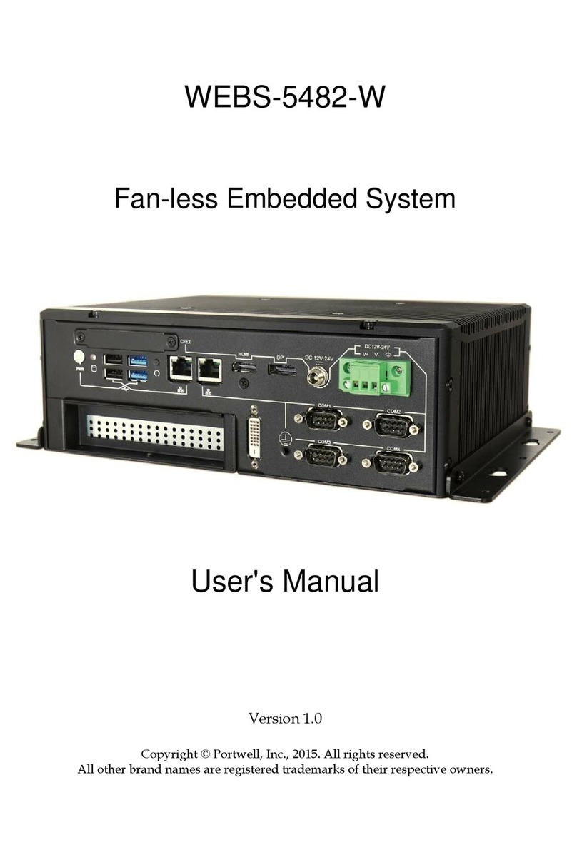 Portwell WEBS-5482-W User manual
