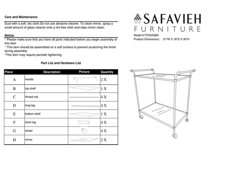 Safavieh Furniture FOX2558A quick start guide