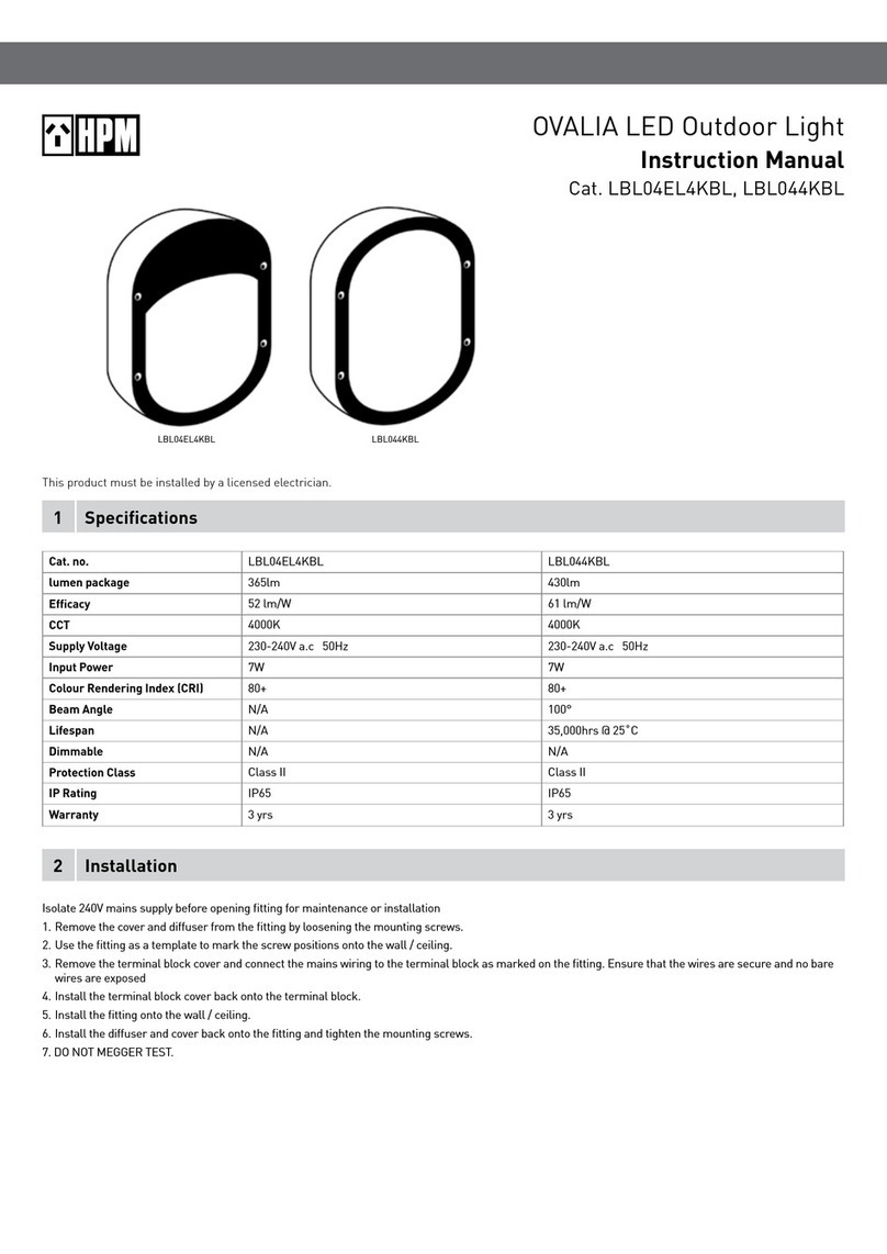 HPM LBL04EL4KBL instruction manual