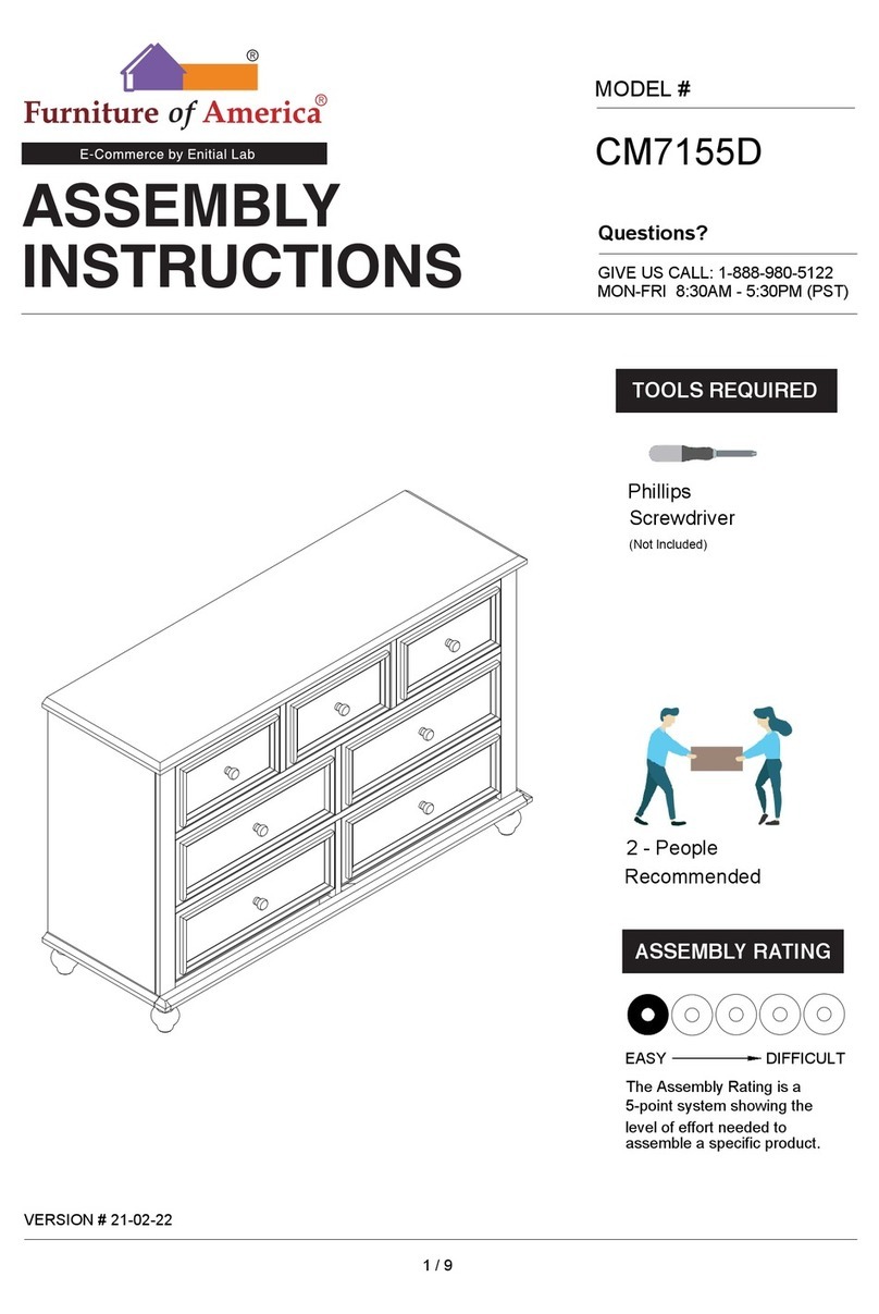 Furniture of America CM7155D Assembly instructions Furniture of America CM7155D Assembly instructions