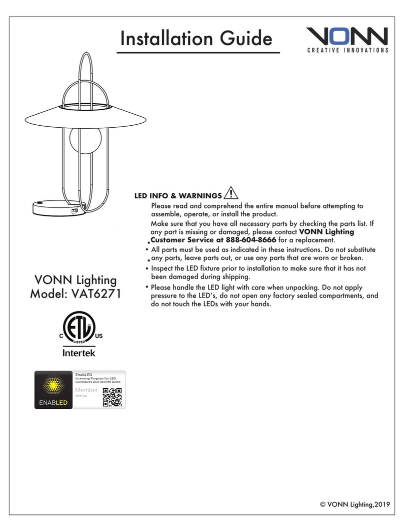 VONN Lighting Lyra VAT6271 installation guide
