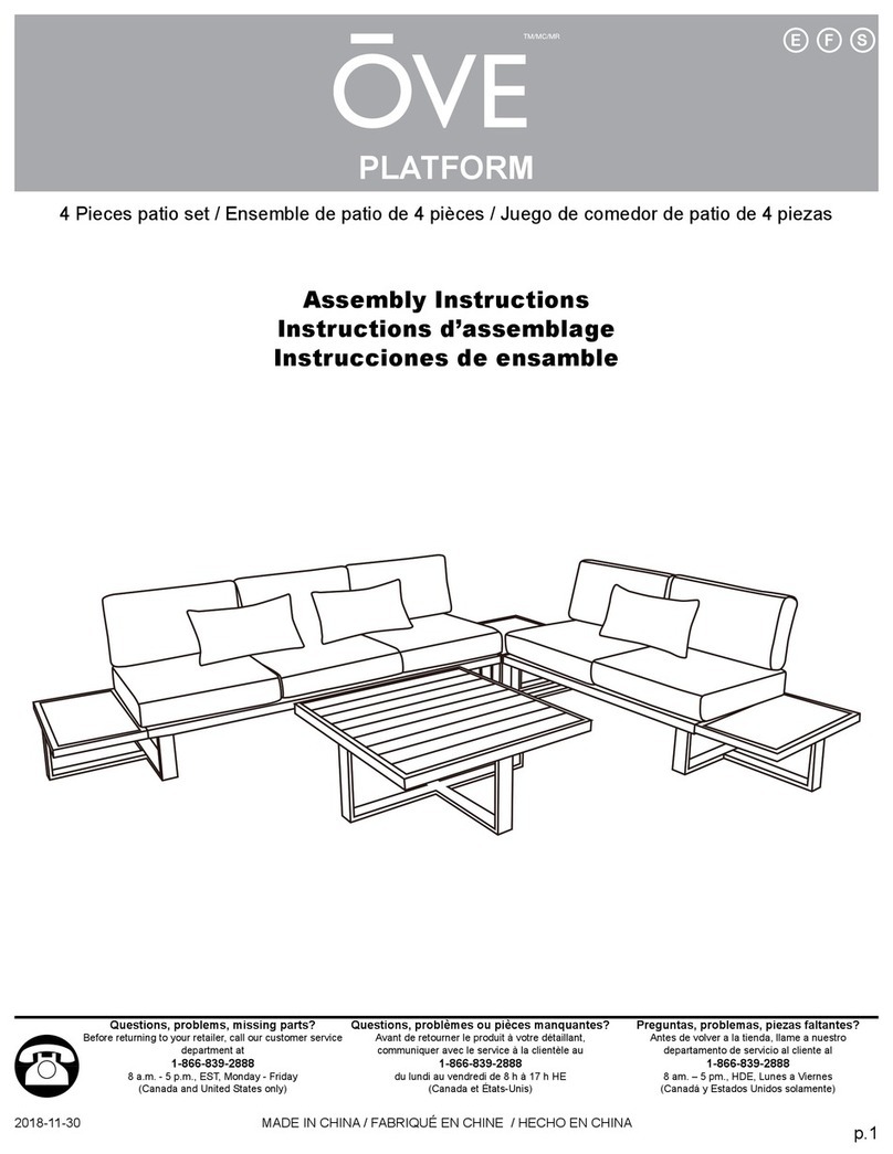 OVE Platform II 15PKD-PLAT02-000GL Assembly instructions OVE Platform II 15PKD-PLAT02-000GL Assembly instructions