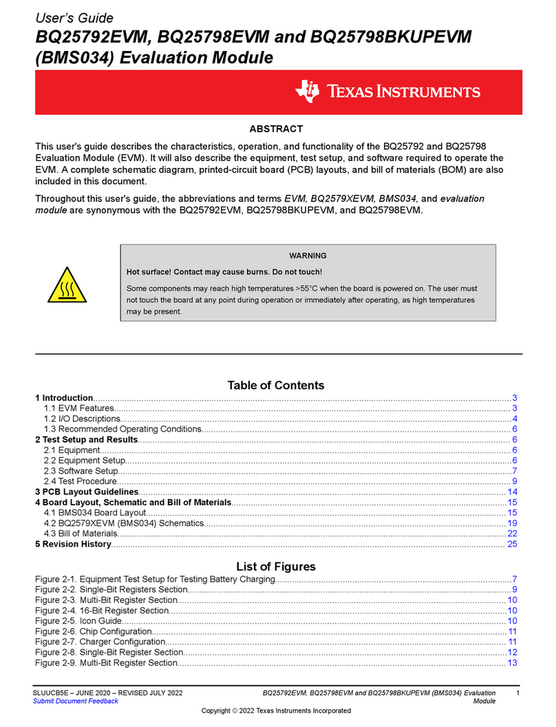 Texas Instruments BQ25792EVM User manual