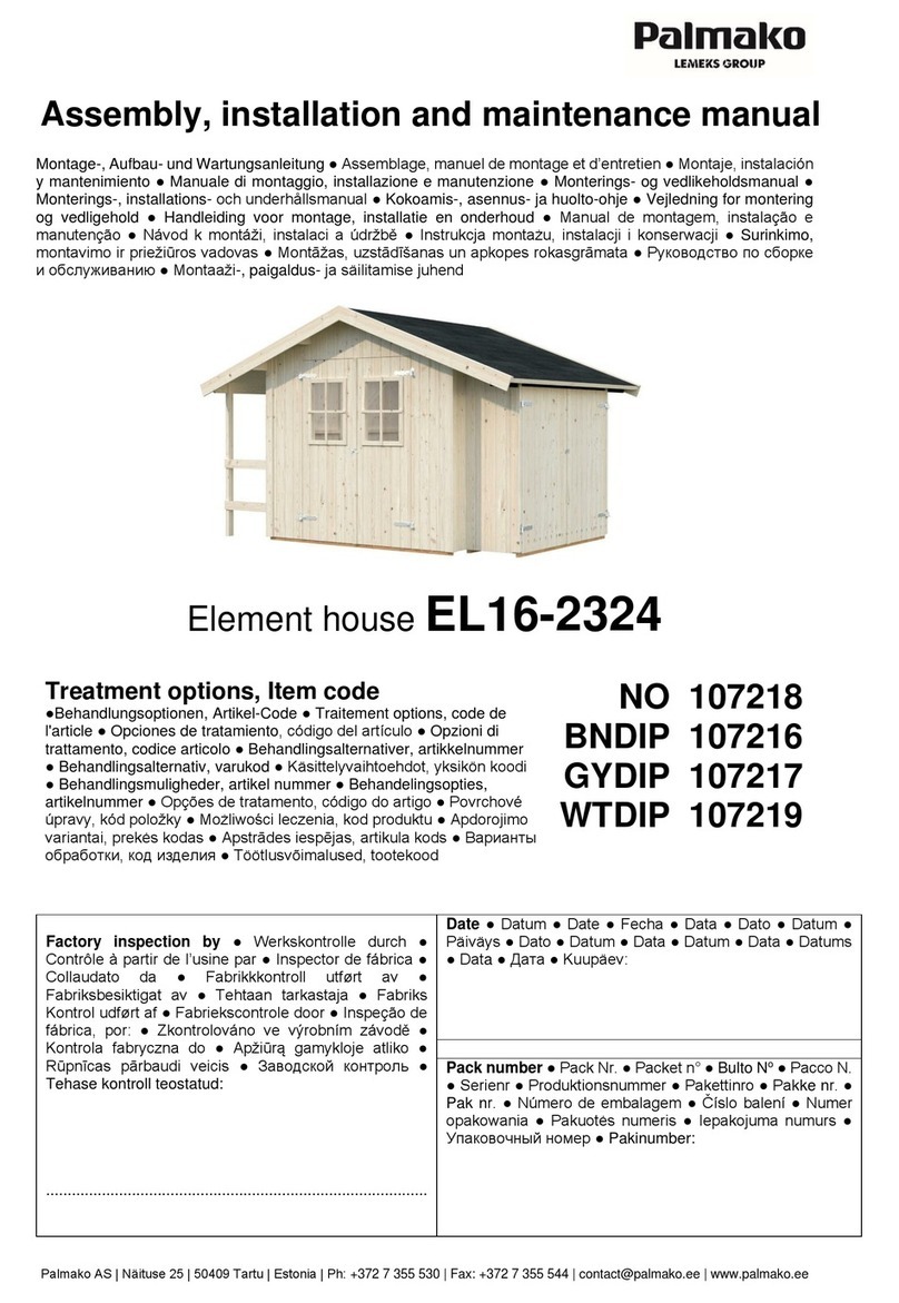 Lemeks Palmako Marcus EL16-2324 Installer manual