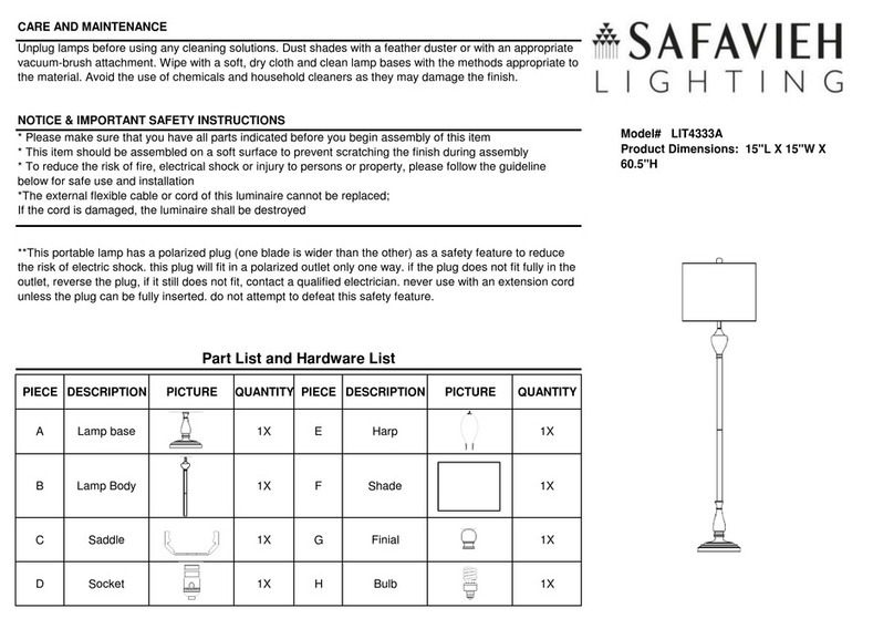 Safavieh LIT4333A quick start guide