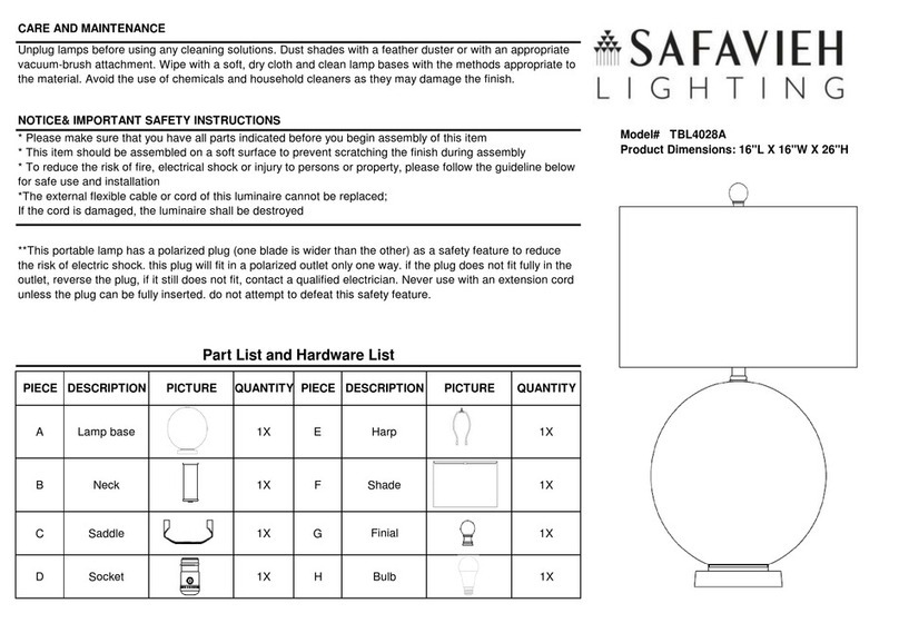 Safavieh TBL4028A User manual Safavieh TBL4028A User manual