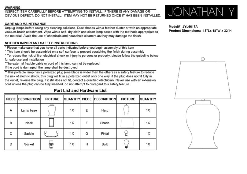 JONATHAN Y JYL6617A User manual JONATHAN Y JYL6617A User manual