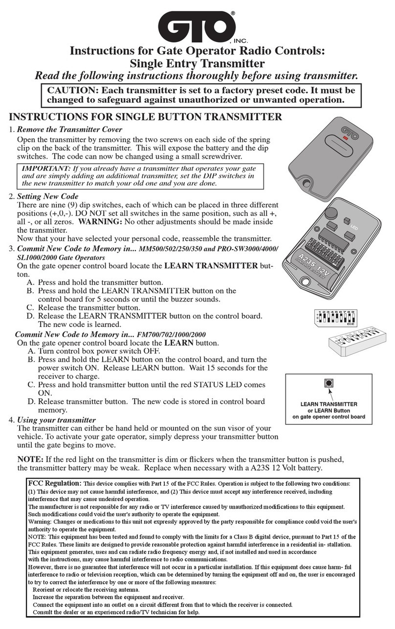 GTO RB741RB742 User manual