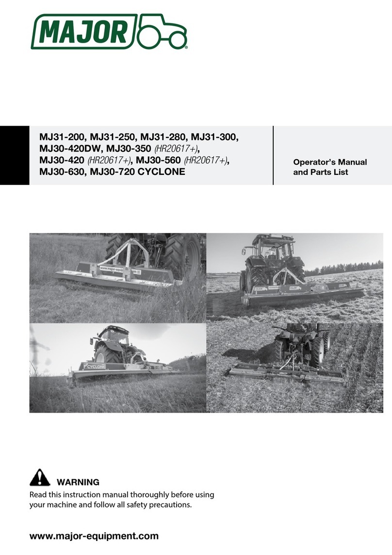 Major CYCLONE MJ31-200 Operator's manual and parts list Major CYCLONE MJ31-200 Operator's manual and parts list
