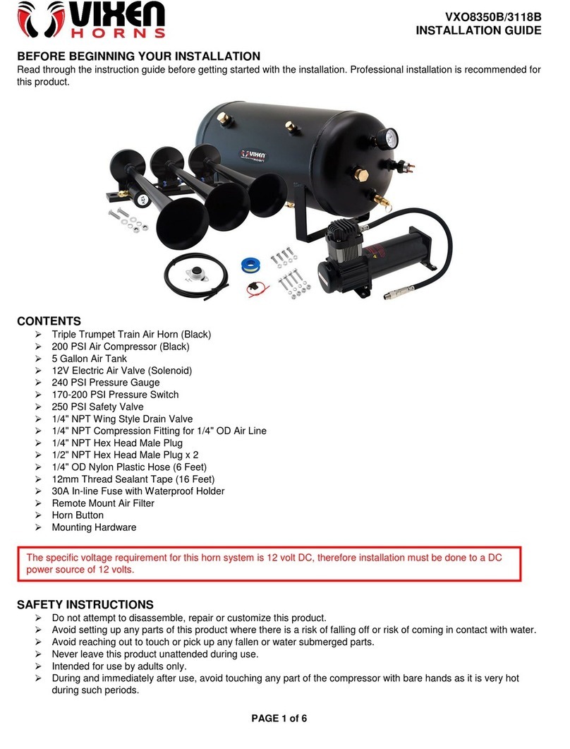 Vixen Horns VXO8350B/3118B installation guide