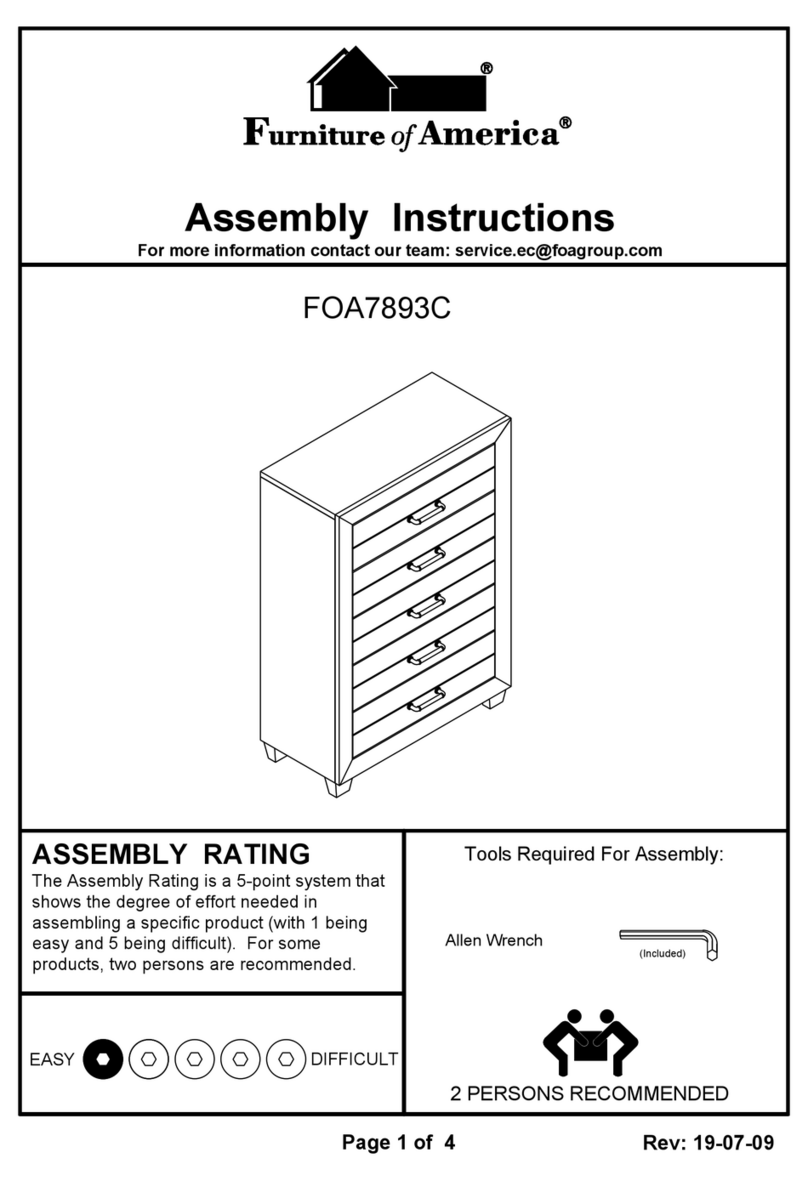 Furniture of America FOA7893C Assembly instructions Furniture of America FOA7893C Assembly instructions