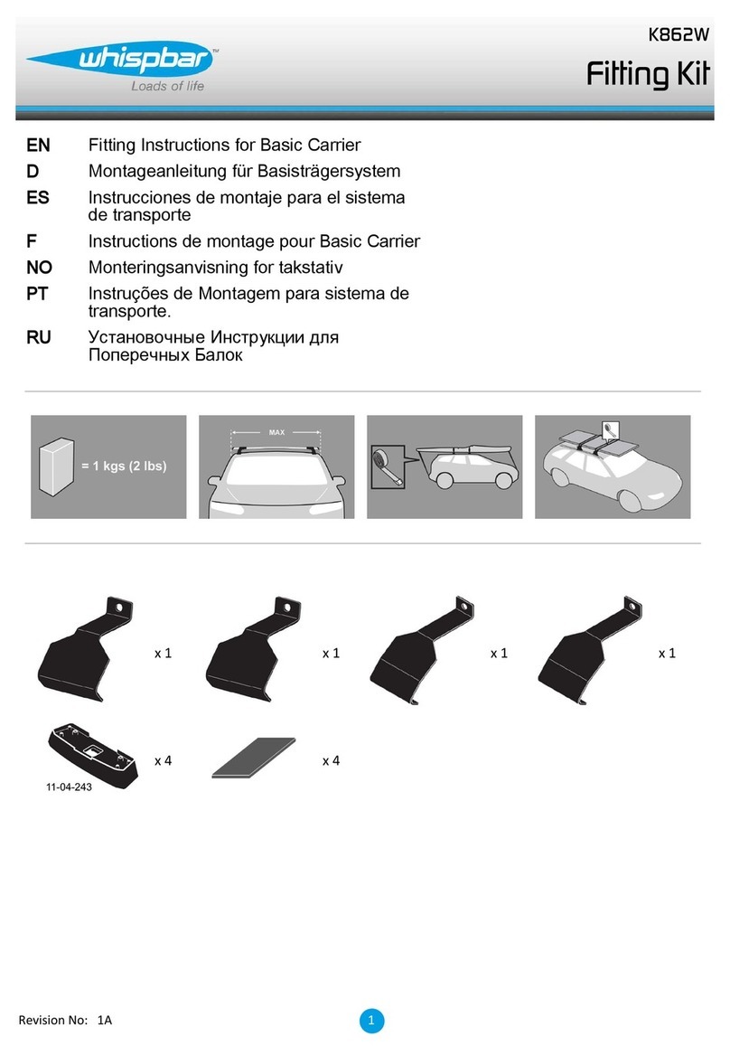 Whispbar K862W Fitting instructions