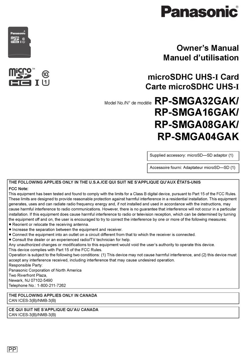 Panasonic RP-SMGA08GAK User manual