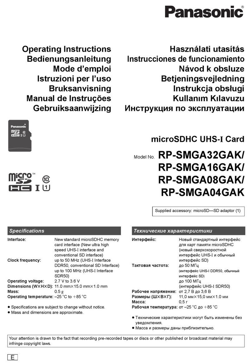 Panasonic RP-SMGA16GAK operating instructions