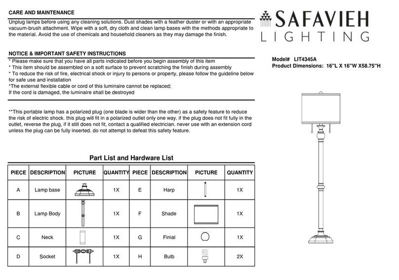 Safavieh LIT4345A quick start guide