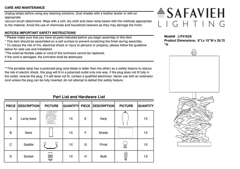 Safavieh LIT4163A quick start guide