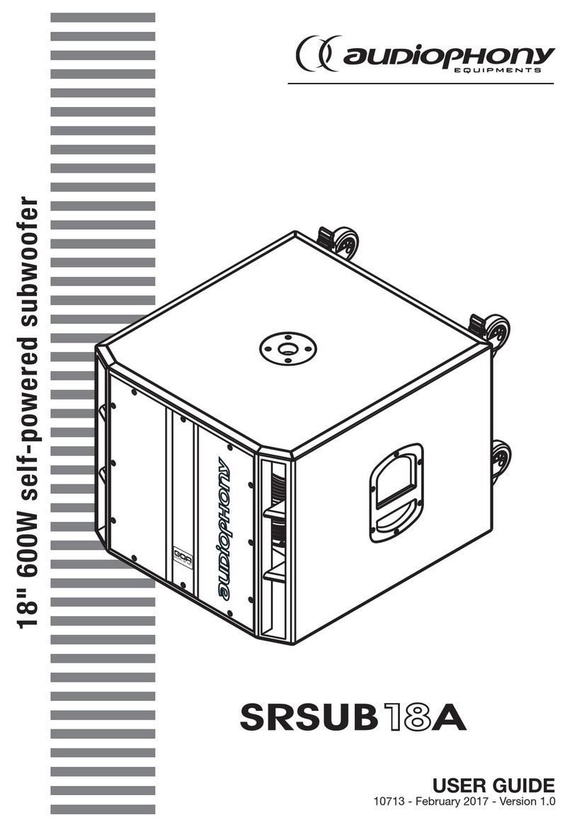audiophony SRSUB18A user guide