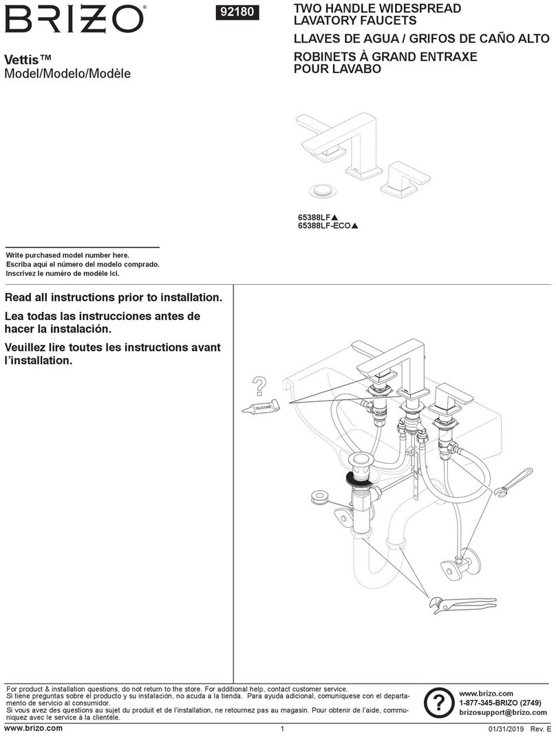 Brizo Vettis 65388LF Series User manual