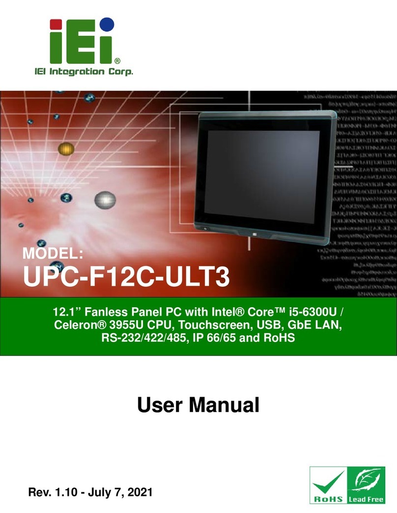 IEI Technology UPC-F12C-ULT3 User manual