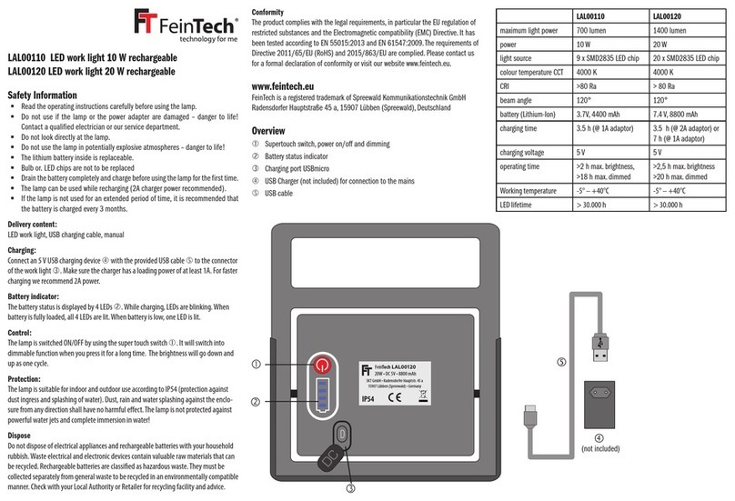 FeinTech LAL00110 quick start guide