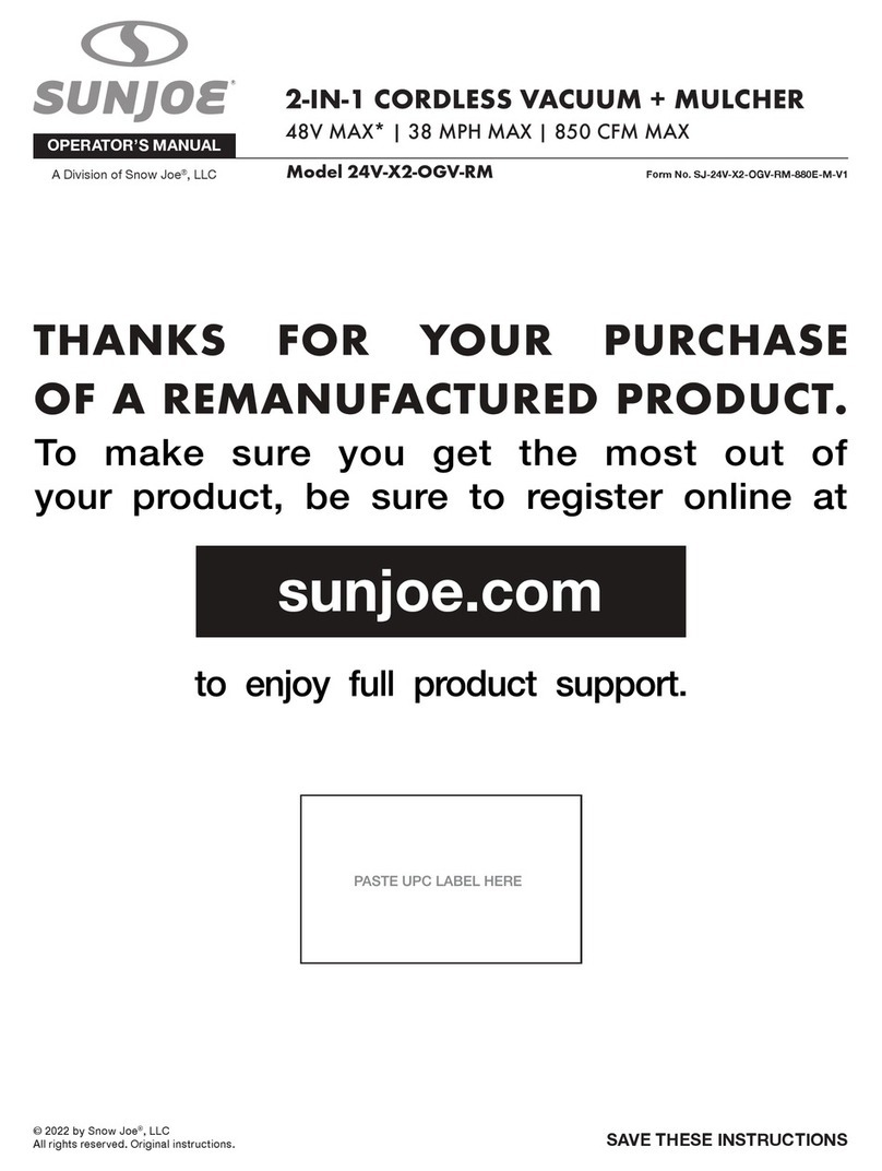 SNOWJOE sunjoe 24V-X2-OGV-RM User manual