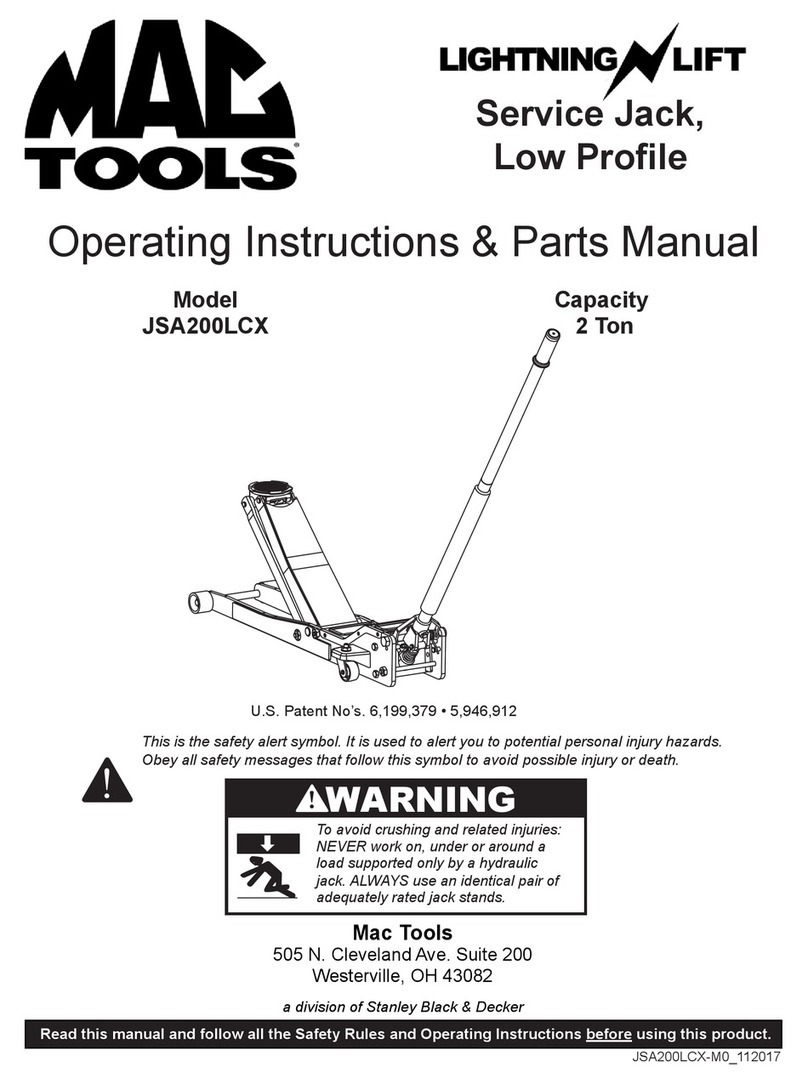 MAG TOOLS LIGHTNING LIFT JSA200LCX Instructions for use