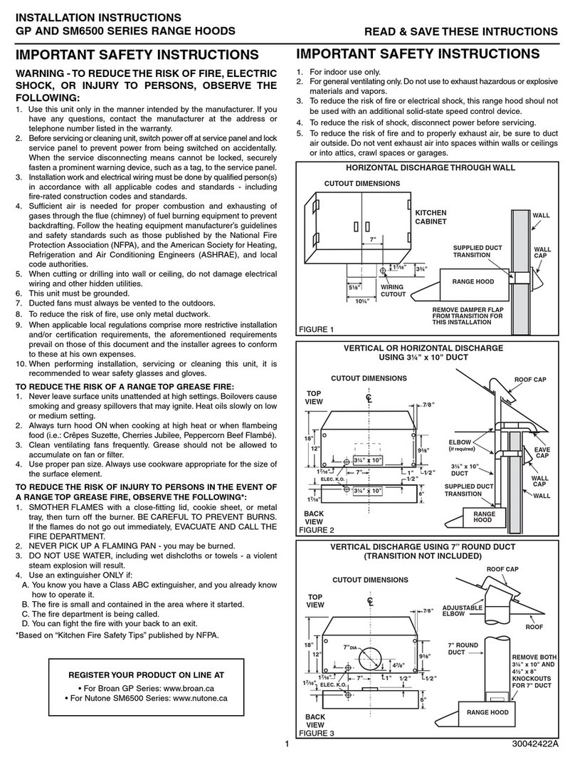 NuTone SM6530BL User manual