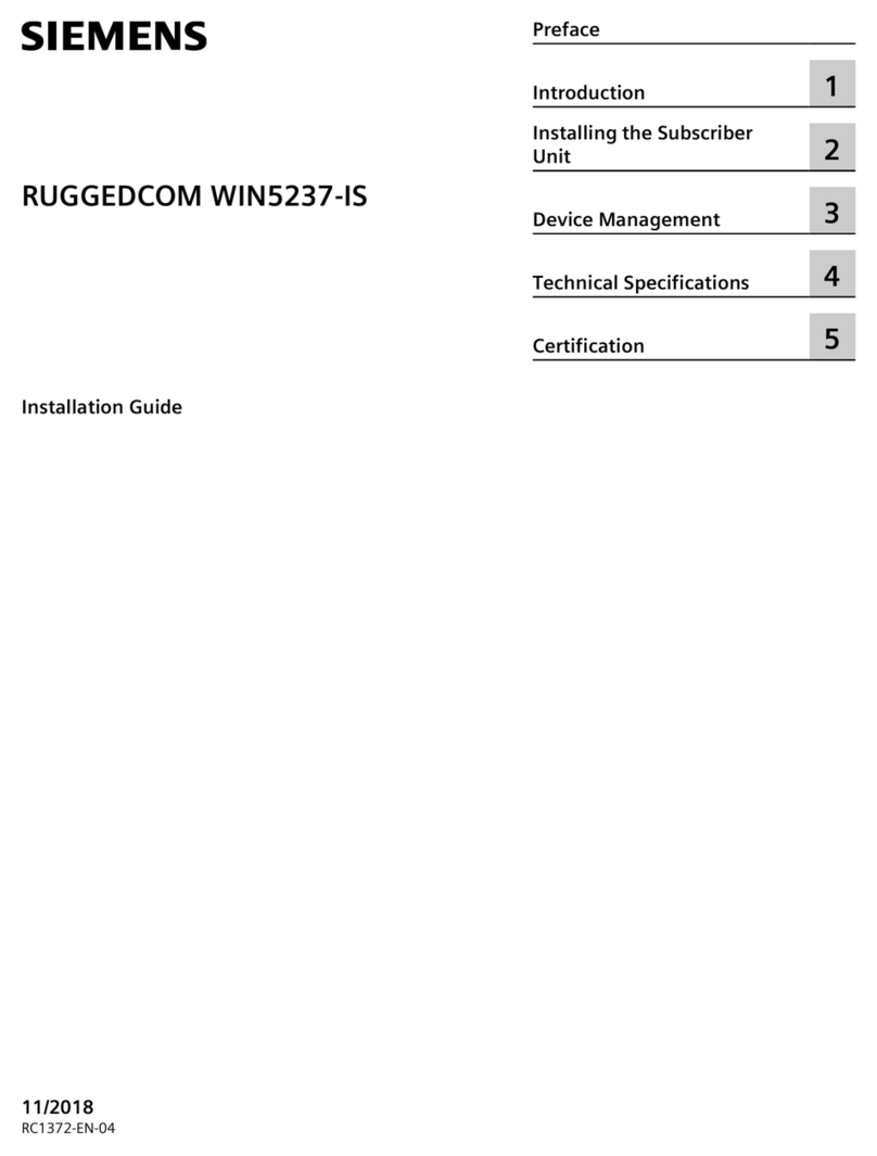 Siemens RUGGEDCOM WIN5237-IS installation guide