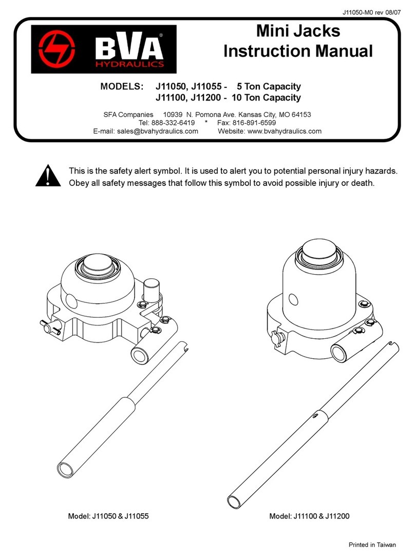 BVA Hydraulics J11050 instruction manual