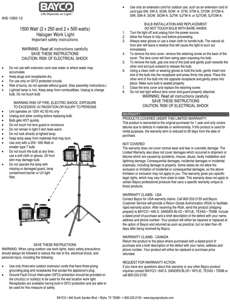Bayco SL-1082 User manual