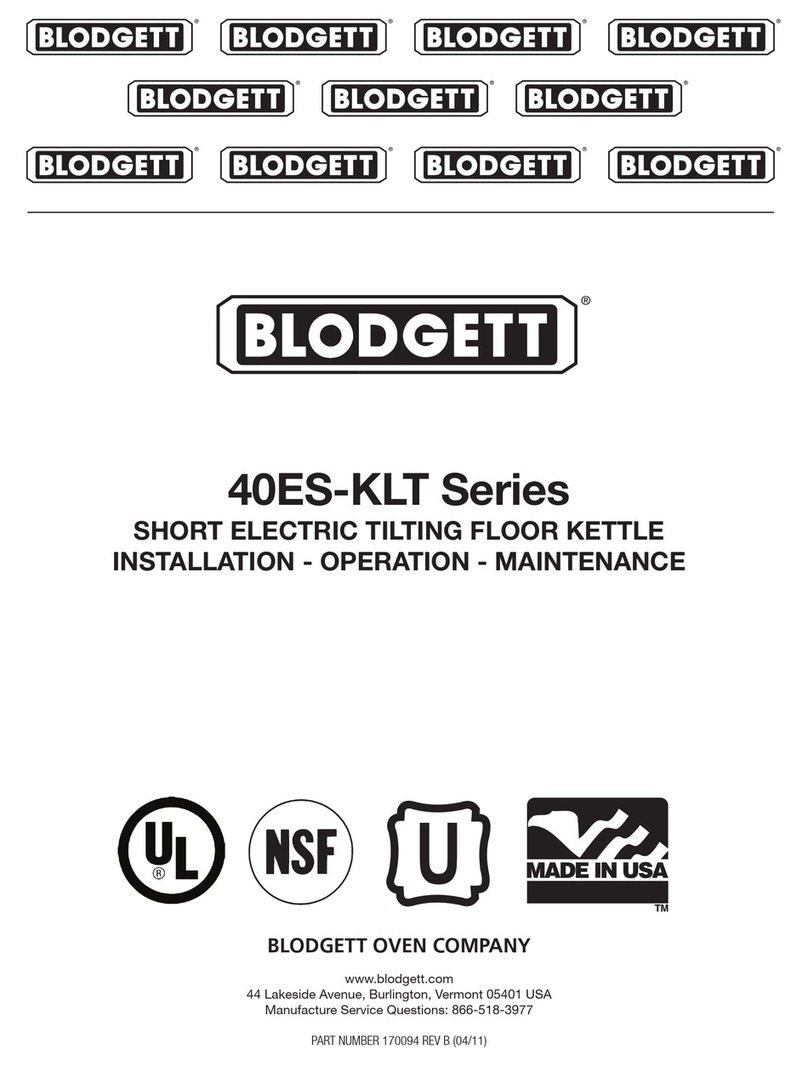 Blodgett 40ES-KLT Series Owner's manual