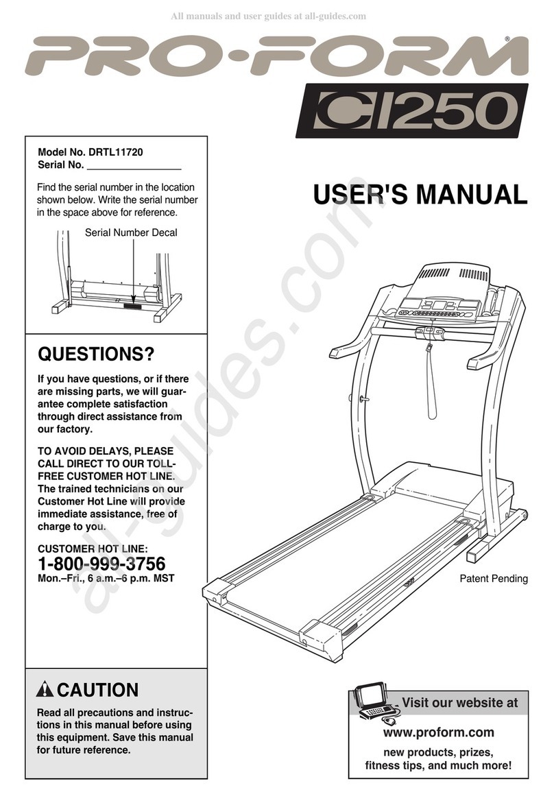 Pro-Form C1250 user manual