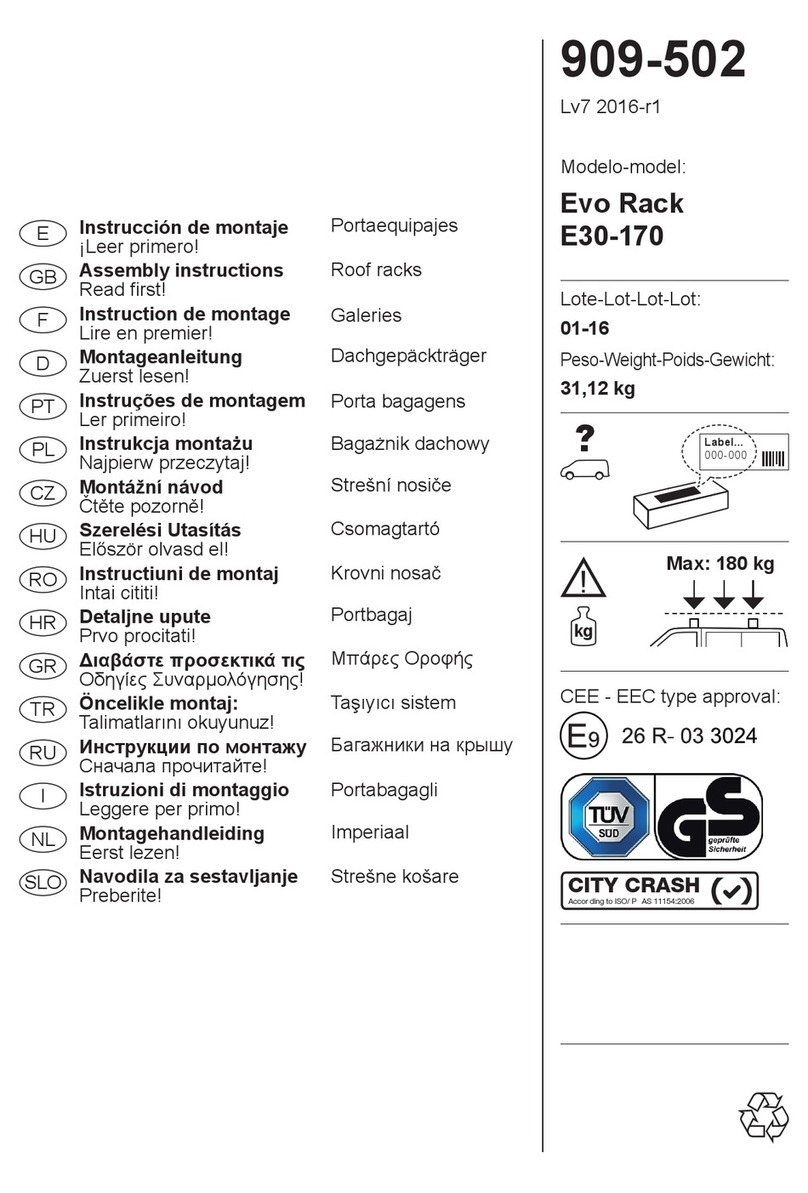 Cruz Evo Rack E30-170 Assembly instructions