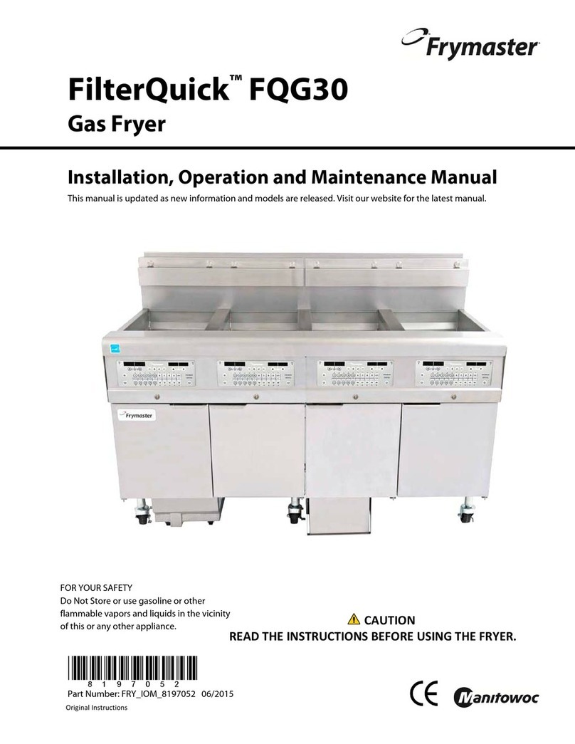 Frymaster FilterQuick 5FQG30U Installation, operation and maintenance manual