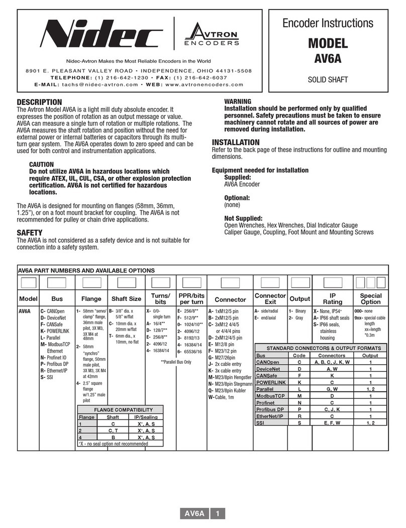 Nidec Avtron AV6A User manual