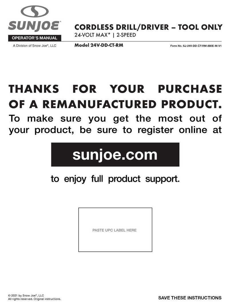SNOWJOE Sunjoe 24V-DD-CT-RM User manual
