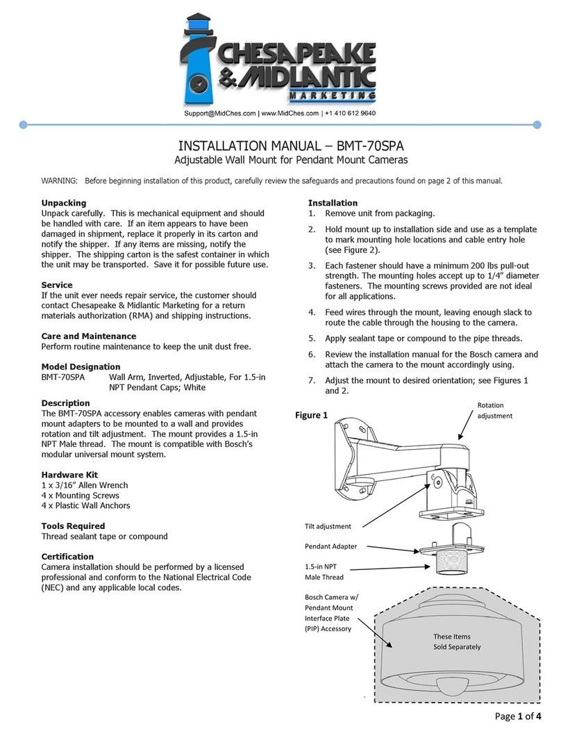 Chesapeake & Midlantic Marketing BMT-70SPA installation manual Chesapeake & Midlantic Marketing BMT-70SPA installation manual