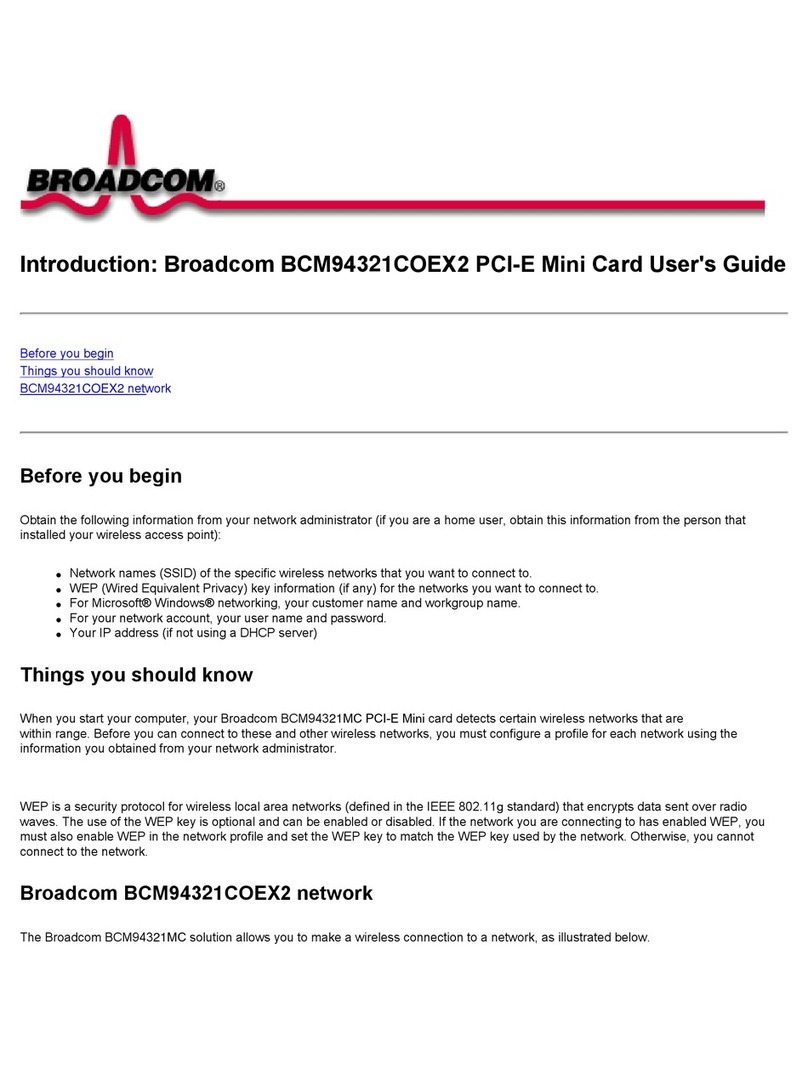 Broadcom BCM94321COEX2 User manual