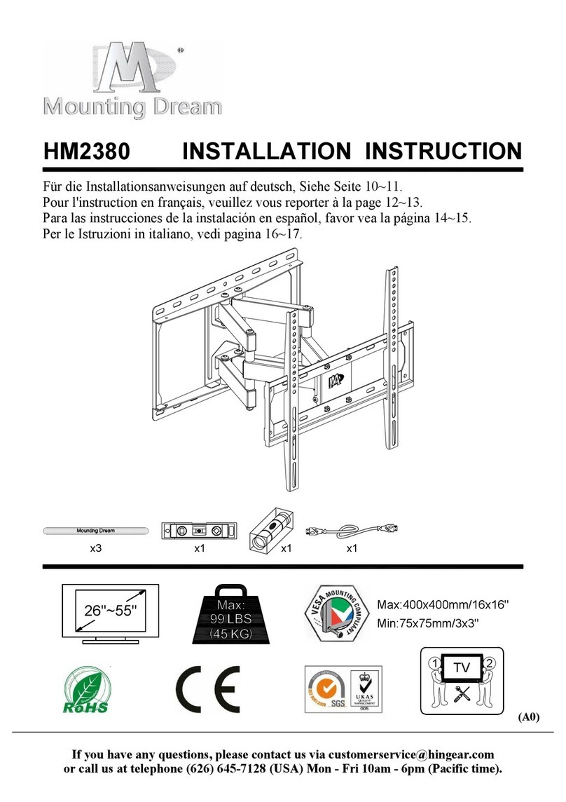 Mounting Dream HM2380 User manual Mounting Dream HM2380 User manual