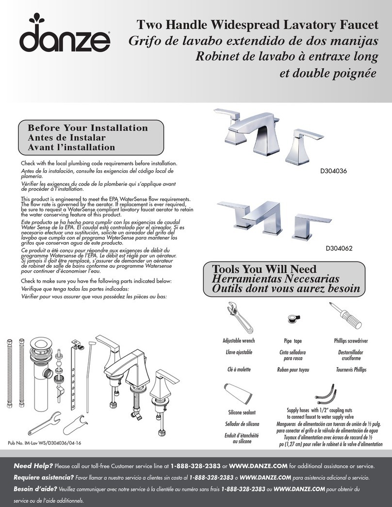 Danze D304036 installation instructions Danze D304036 installation instructions