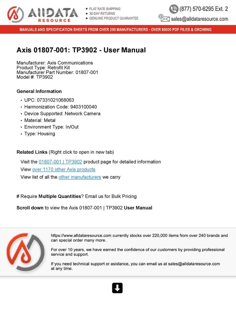 Axis 01807-001 user manual