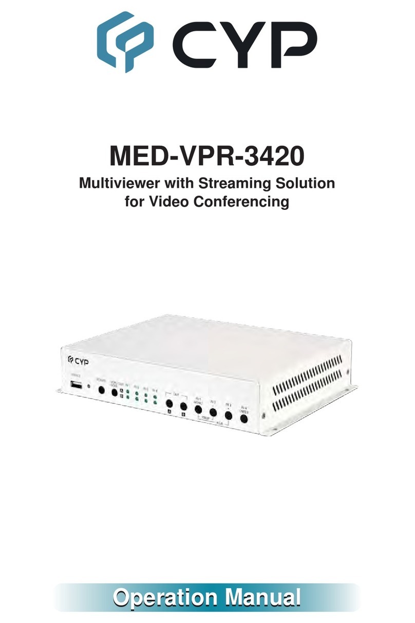 CYP MED-VPR-3420 Operation manual