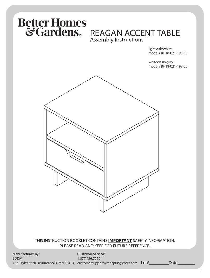 Better Homes and Gardens Reagan Accent BH18-021-199-19 User manual Better Homes and Gardens Reagan Accent BH18-021-199-19 User manual