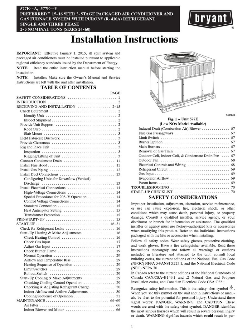 Carrier PREFERRED 577E A Series User manual