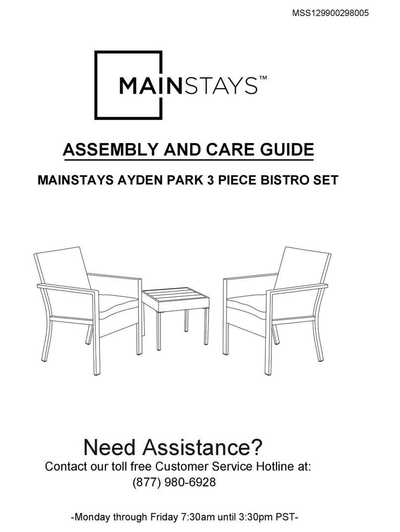 Mainstays AYDEN PARK MSS129900298005 Assembly and Care Guide