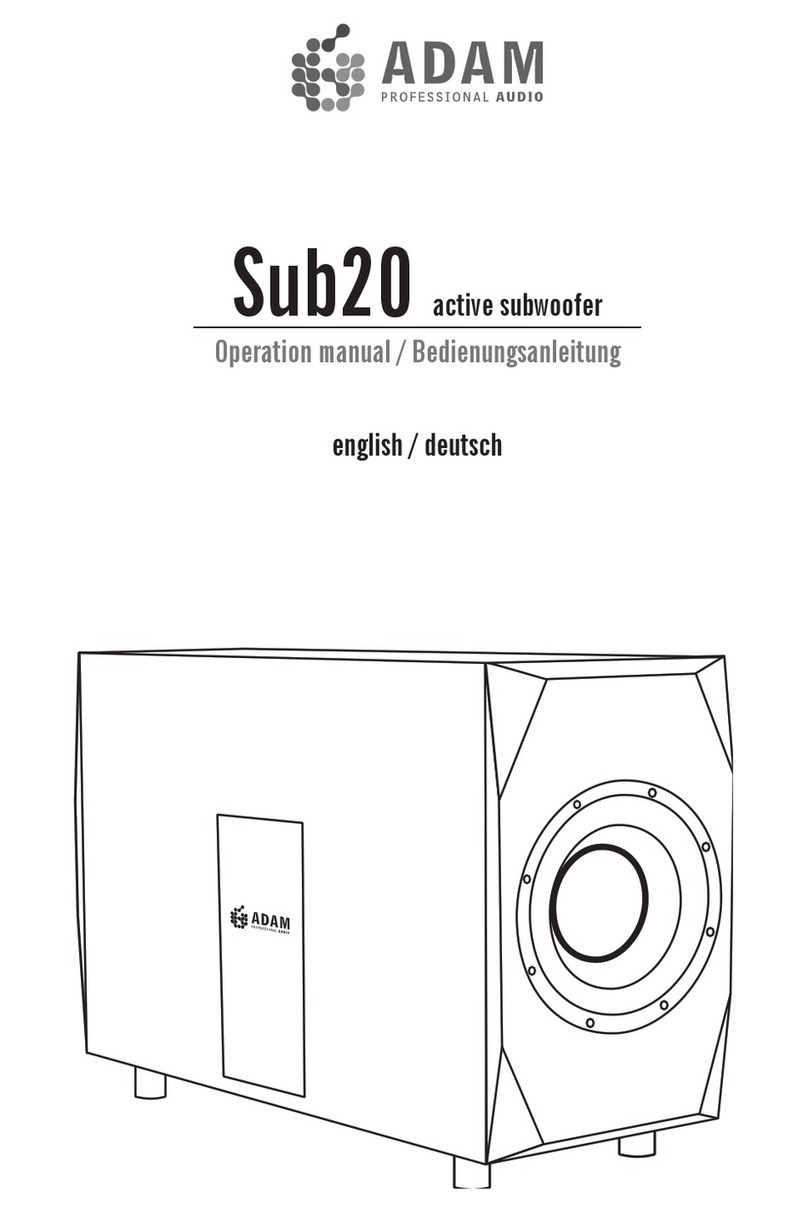 Adam Sub20 User manual