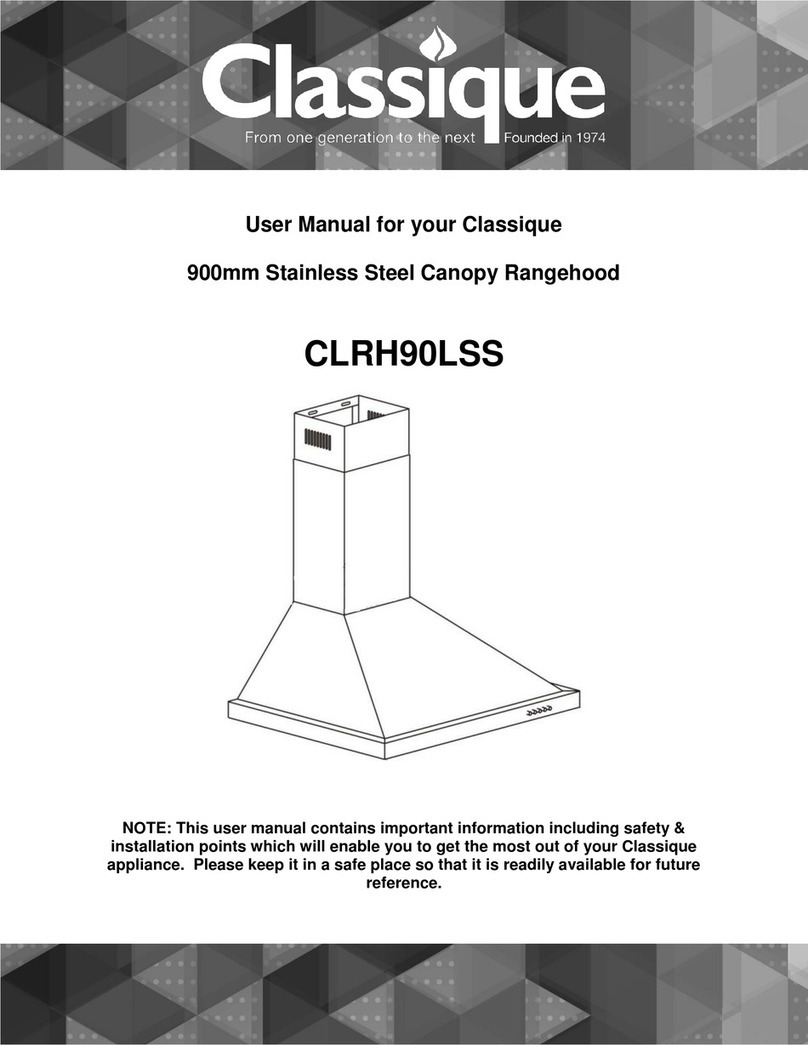 Classique CLRH90LSS User manual Classique CLRH90LSS User manual