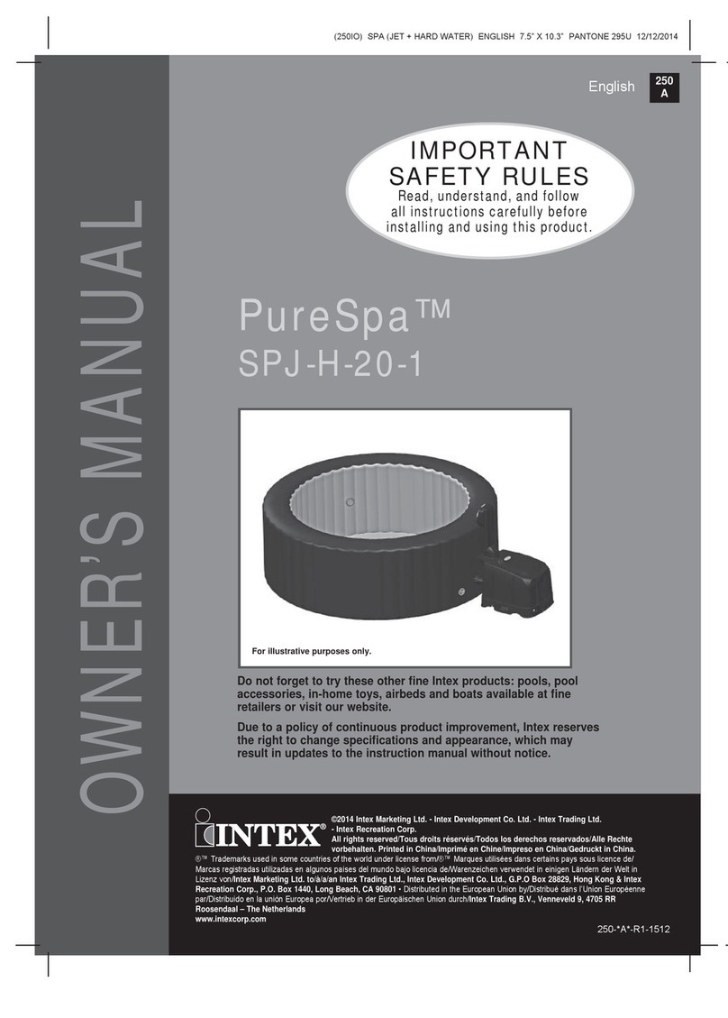 Intex PureSpa SPJ-H-20-1 User manual