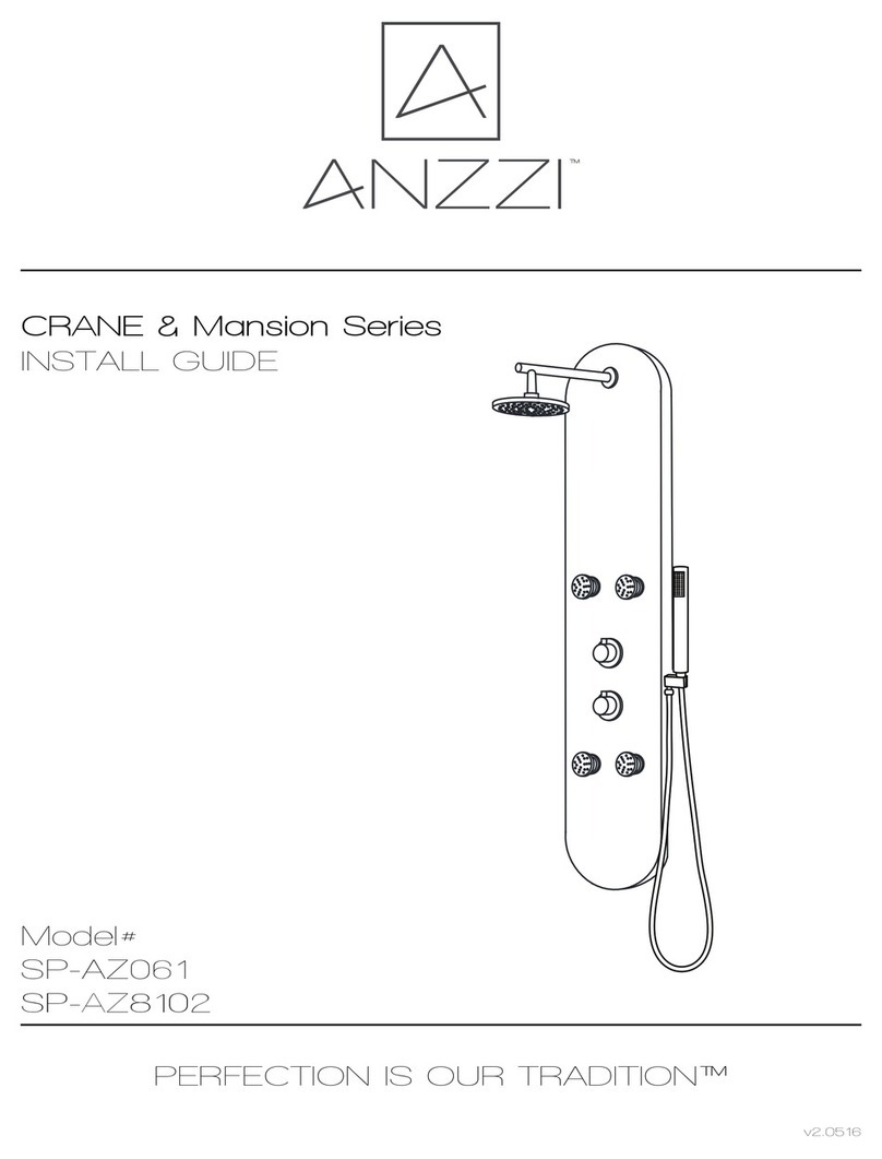 Anzzi CRANE & Mansion Series User manual