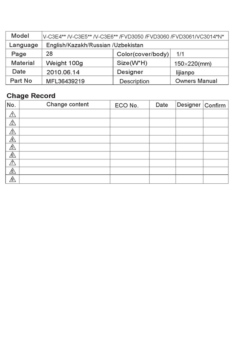 LG VC3014 N Series manual